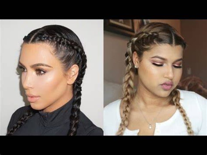 Kim kardashian inspired dutch braids! YouTube