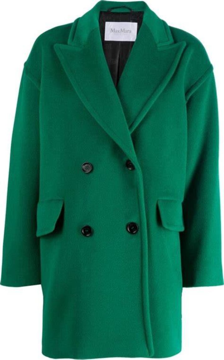 Max Mara Vintage Meana Doublebreasted Coat In Green ModeSens